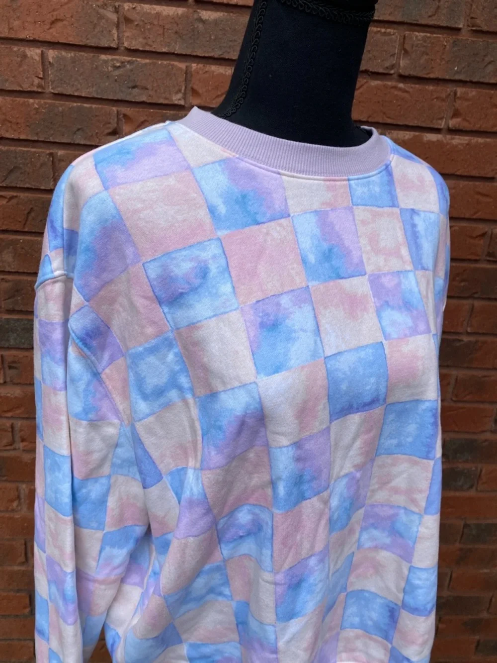Casual Pink & Blue Crew Neck Sweatshirt M - Picture 5 of 8